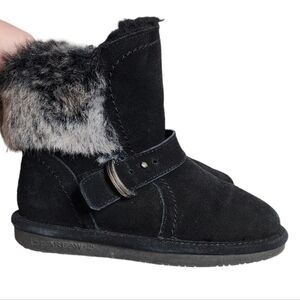 Bearpaw black Koko Booties kids size 1.